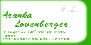 aranka lovenberger business card